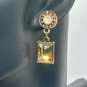 Heidi Daus “Fancy Cut” Crystal Drop Earrings